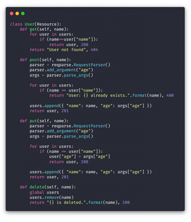 Then we implement the methods: